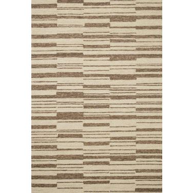 Chris Loves Julia x Loloi Polly Beige and Tobacco 9'-3" x 13' Area Rug