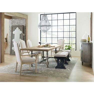 Ciao Bella Gray 84 Inch Extendable Dining Room Set