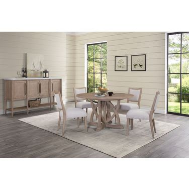 Wilmington 18 Inch Round Dining Room Set In Sand