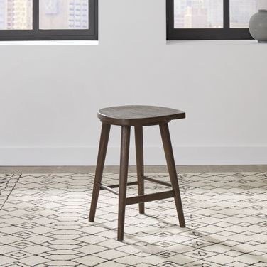 City View Console Stool In Brown