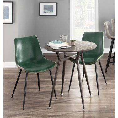 Clara Antique Metal Round Dining Room Set with Durango Chair