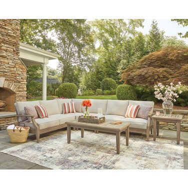Clare View 4-Piece Outdoor Sectional In Beige