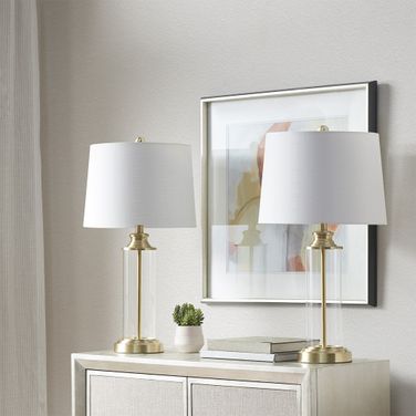 Clarity Table Lamp Set Of 2 In Gold