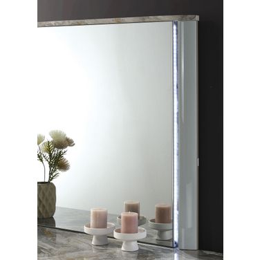 Cleburne Mirror with LED In Light Gray