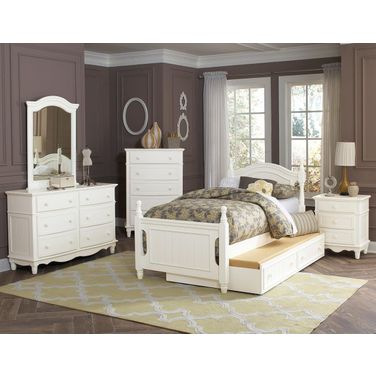 Clementine Youth Platform Bedroom Set In White