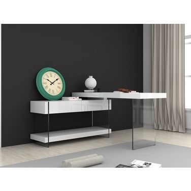 Cloud White High Gloss Desk