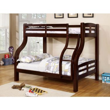 Solpine Dark Walnut Twin Over Full Bunk Bed