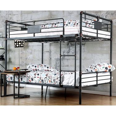 Olga I Antique Black Full Over Full Bunk Bed