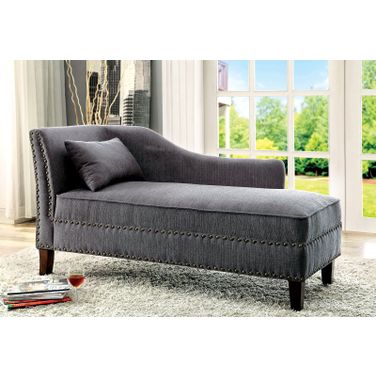 Stillwater Gray Fabric Chaise