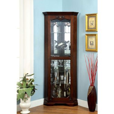 Ortley Walnut Curio Cabinet