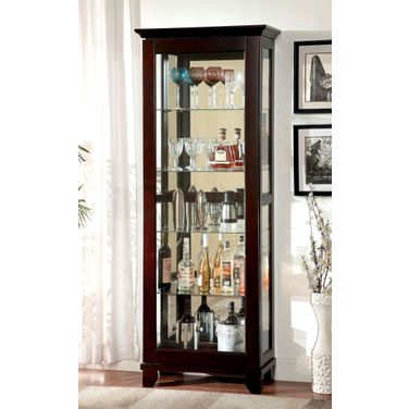 Ludden Dark Walnut Curio Cabinet
