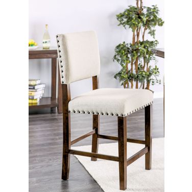 Glenbrook Brown Cherry and Ivory Counter Height Chair Set Of 2