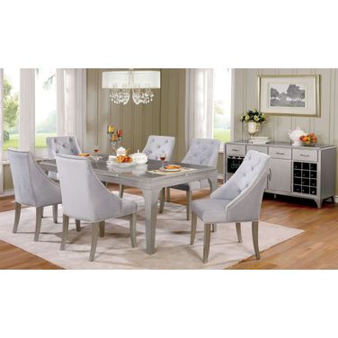 Diocles Silver Rectangular Dining Room Set