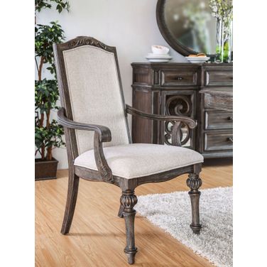 Arcadia Rustic Natural Tone Arm Chair Set Of 2