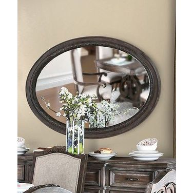 Arcadia Rustic Natural Tone Oval Mirror