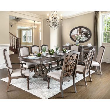 Arcadia Rustic Natural Tone Extendable Rectangular Dining Room Set