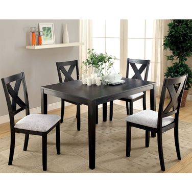 Glenham Distressed Black 5 Piece Dining Set