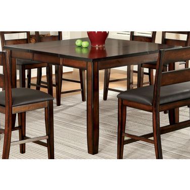 Dickinson II Dark Cherry Square Extendable Counter Height Leg Table