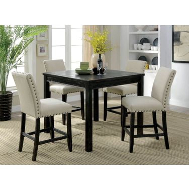 Kristie Antique Black Counter Height Dining Table Set