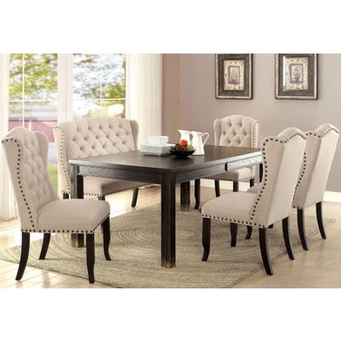 Sania I Antique Black Dining Room Set