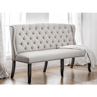 Sania 3-Seater Loveseat Bench In Beige