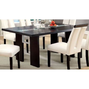 Luminar Glass Insert Rectangular Dining Table