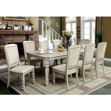 Holcroft Antique White Extendable Rectangular Leg Dining Room Set