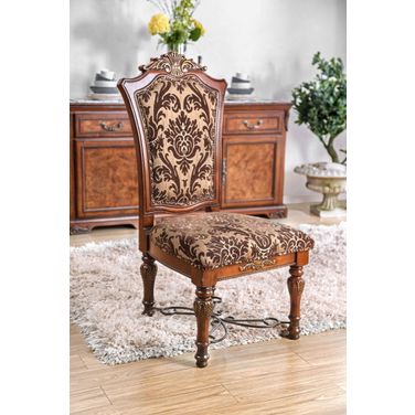 Lucie Brown Cherry Side Chair Set of 2