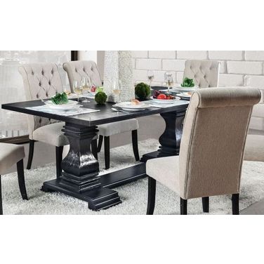 Nerissa Antique Black Dining Table