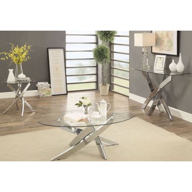 Laila Chrome Occasional Table Set