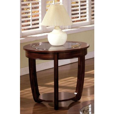 Crystal Falls Dark Cherry End Table