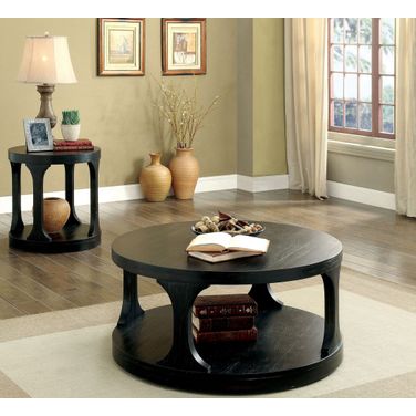 Carrie Antique Black Occasional Table Set