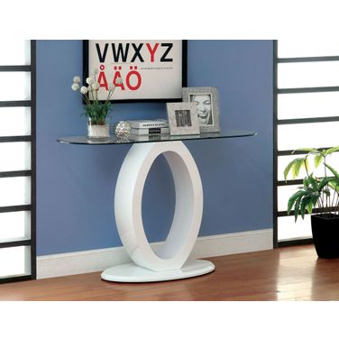 Lodia III White Sofa Table