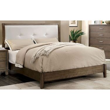 Enrico I Gray Cal. King Upholstered Bed