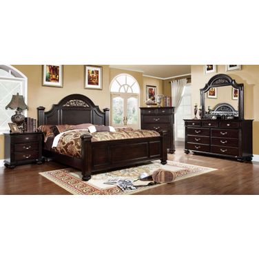 Syracuse Dark Walnut Poster Bedroom Set