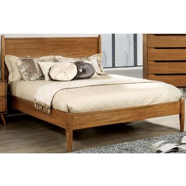Lennart Oak King Panel Bed
