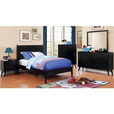 Lennart II Black Youth Panel Bedroom Set