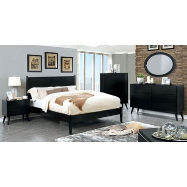 Lennart II Black Panel Bedroom Set