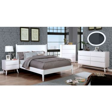Lennart II White Panel Bedroom Set