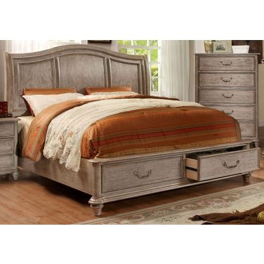 Belgrade I Queen Bed In Rustic Natural Tone