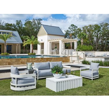 Coastal Living Edisto Abaco White Outdoor Occasional Table Set