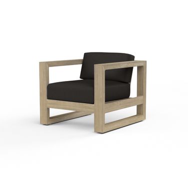 Coastal Teak Club Chair in Spectrum Carbon