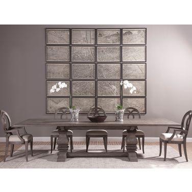 Cohesion Program Grigio Axiom Extendable Rectangular Dining Room Set