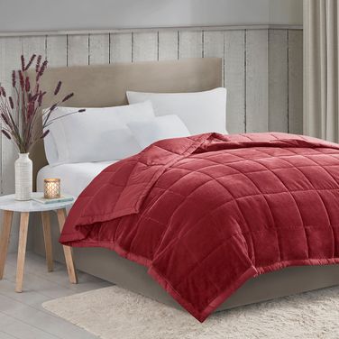Coleman Reversible Heiq Smart Temperature Down Alternative Full/Queen Blanket In Burgundy