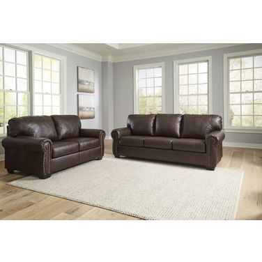Colleton Living Room Set In Dark Brown
