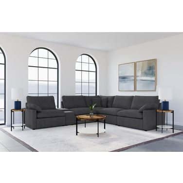 Collins 6-piece Modular Power Reclining Sectional In Dark Grey