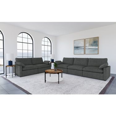 Collins Modular Living Room Set In Dark Grey