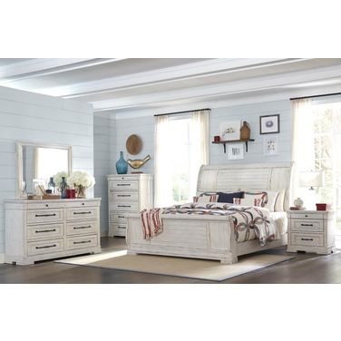 Coming Home Retreat Sleigh Bedroom Set In Chalk