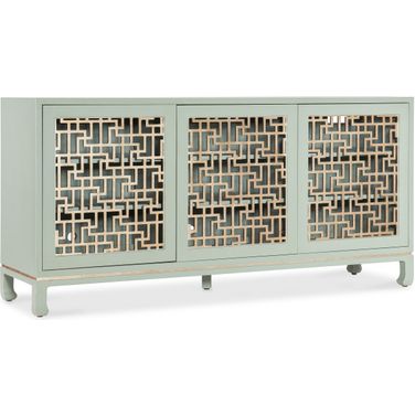 Commerce and Market Trellis Entertainment Credenza In Green
