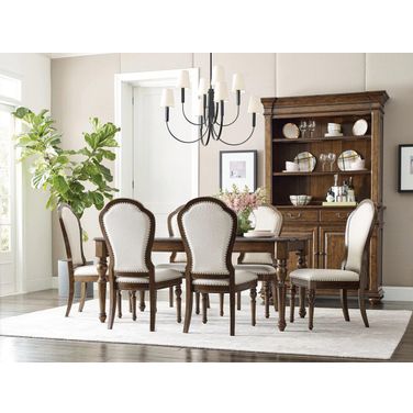 Commonwealth Dining Room Set In Warm Brunette